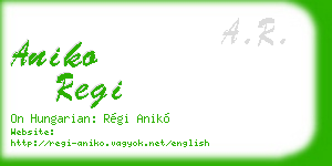 aniko regi business card